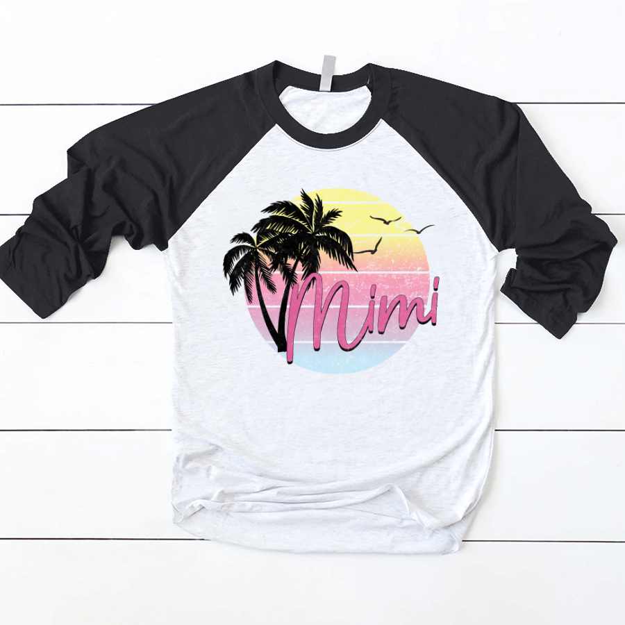 Lofaris Custom Retro Sunset Hawaii Holiday Baseball Shirt