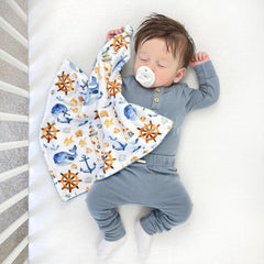 Lofaris Custom Sailing Theme Minky Baby Blanket For Boy