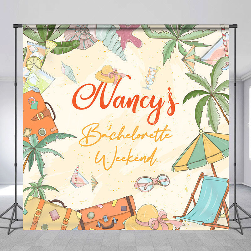 Lofaris Custom Sandy Beach Bachelorette Weekennd Backdrop