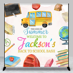 Lofaris Custom School Bus Books Test Back To Backdrop