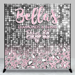 Lofaris Custom Sequin Glitter Diamond 13th Birthday Backdrop