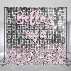 Lofaris Custom Sequin Glitter Diamond 13th Birthday Backdrop