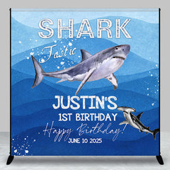 Lofaris Custom Shark Summer Sea Birthday Backdrop For Kids