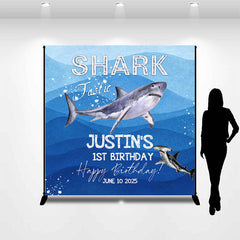 Lofaris Custom Shark Summer Sea Birthday Backdrop For Kids