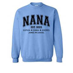 Lofaris Custom Simple Nana Est And Grandkids Gift Sweatshirt