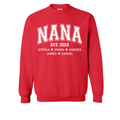 Lofaris Custom Simple Nana Est And Grandkids Gift Sweatshirt