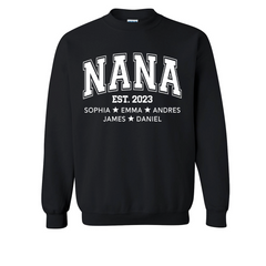 Lofaris Custom Simple Nana Est And Grandkids Gift Sweatshirt