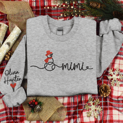 Lofaris Custom Snowman Grandma Mimi Christmas Sweatshirt