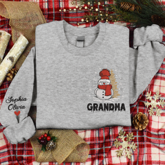 Lofaris Custom Snowman Grandma Winter Christmas Sweatshirt