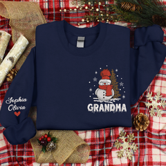 Lofaris Custom Snowman Grandma Winter Christmas Sweatshirt