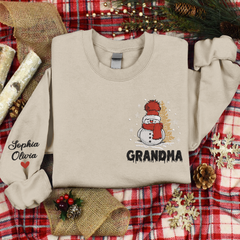 Lofaris Custom Snowman Grandma Winter Christmas Sweatshirt