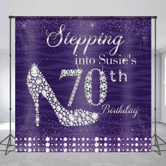 Lofaris Custom Sparkle Heels Diamond 70th Birthday Backdrop