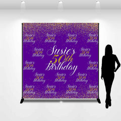 Lofaris Custom Step And Repeat Purple 50th Birthday Backdrop