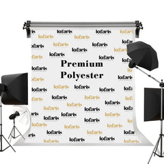 Lofaris Custom Premium Polyester Party Backdrop with Photo Text