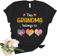 Lofaris Custom This Grandma Belongs to Mothers Day T-Shirt