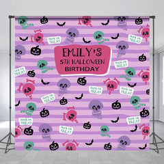 Lofaris Custom Trick Or Treat 5th Halloween Birthday Backdrop