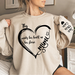 Lofaris Custom Wear Her Hearts Mimi Love Kids Sweatshirt