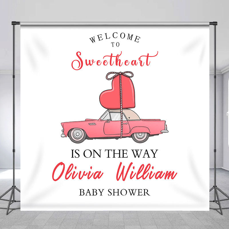 Lofaris Custom Welcome To Sweetheart Baby Shower Backdrop