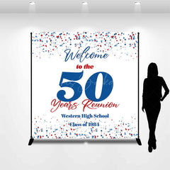 Lofaris Custom Welcome To The 50 Years Class Reunion Backdrop