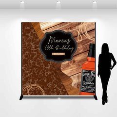 Lofaris Custom Wood Whiskey Party 60th Birthday Backdrop