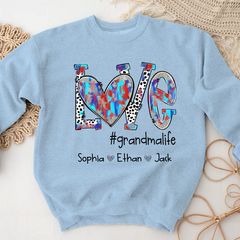 Lofaris Custom Zebra Dots Love Grandmalife KIds Sweatshirt