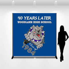 Lofaris Customized Blue Dog 40th Class Reunion Backdrop