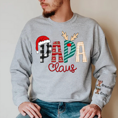 Lofaris Customized Christmas Papa Claus Gift Name Sweatshirt