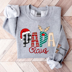 Lofaris Customized Christmas Papa Claus Gift Name Sweatshirt