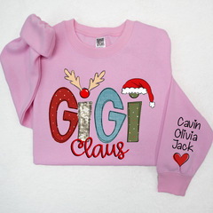 Lofaris Customized Grandma Gigi Claus Christmas Sweatshirt