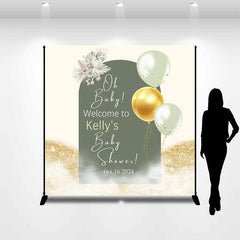 Lofaris Customized Name Arch Balloons Baby Shower Backdrop