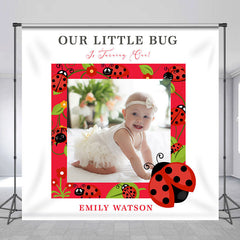 Lofaris Customized Photo Red Ladybird Birthday Backdrop