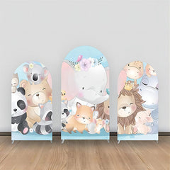 Lofaris Cute Animals Blue Birthday Party Arch Backdrop Kit