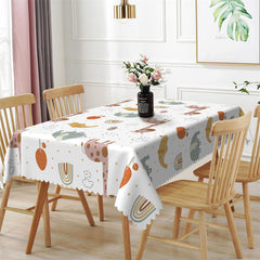 Lofaris Cute Animals Rainbow Pattern Dining Room Tablecloth