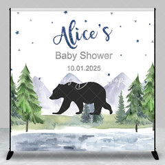 Lofaris Cute Bear Forest Custom Baby Shower Party Backdrop