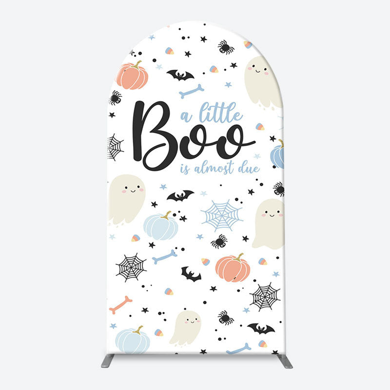 Lofaris Cute Boo Cobweb Arch Halloween Baby Shower Backdrop