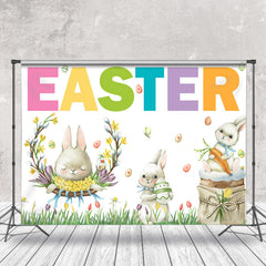 Lofaris Cute Bunny Spring Grass Photography Easter Backdrop