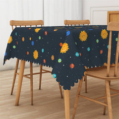 Lofaris Cute Cosmic Planet Sun Party Rectangle Tablecloth