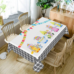 Lofaris Cute Dwarf Egg White Kitchen Tablecloth For Easter Decor