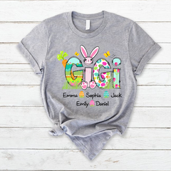 Lofaris Cute Gigi Easter Bunny Mimi And Grandkids T-Shirt