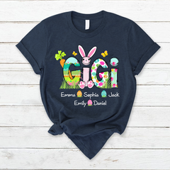 Lofaris Cute Gigi Easter Bunny Mimi And Grandkids T-Shirt