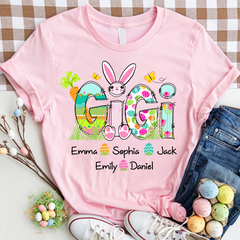 Lofaris Cute Gigi Easter Bunny Mimi And Grandkids T-Shirt