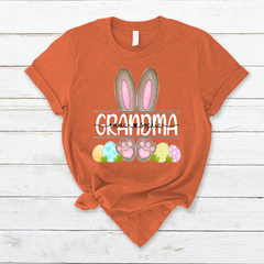 Lofaris Cute Grandma Bunny Kids Eggs Easter Day T-Shirt