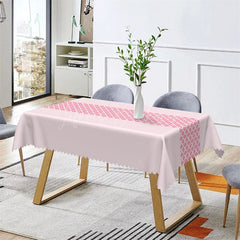 Lofaris Cute Light Pink Argyle Pattern Rectangle Tablecloth