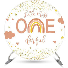 Lofaris Cute Miss Onederful Boho Round 1st Birthday Backdrop