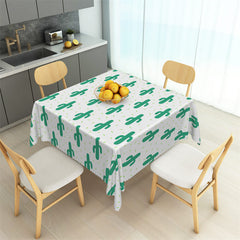 Lofaris Cute Prickly Green Cactus Repeat Square Tablecloth