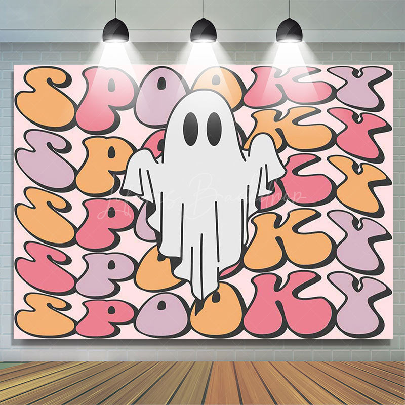 Lofaris Cute Spooky Ghost Halloween Birthday Party Backdrop