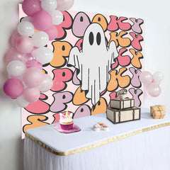 Lofaris Cute Spooky Ghost Halloween Birthday Party Backdrop