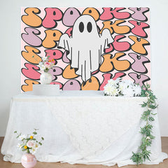 Lofaris Cute Spooky Ghost Halloween Birthday Party Backdrop