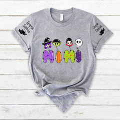 Lofaris Cute Spooky Mimi And Kids Custom Name T - Shirt