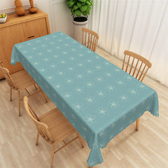 Lofaris Cyan Flower Pattern Step And Repeat Posh Tablecloth